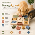 Lunvoripets™ ForageQuest Modular Pet Enrichment Board with Adjustable Puzzle Compartments for Birds & Small Animals