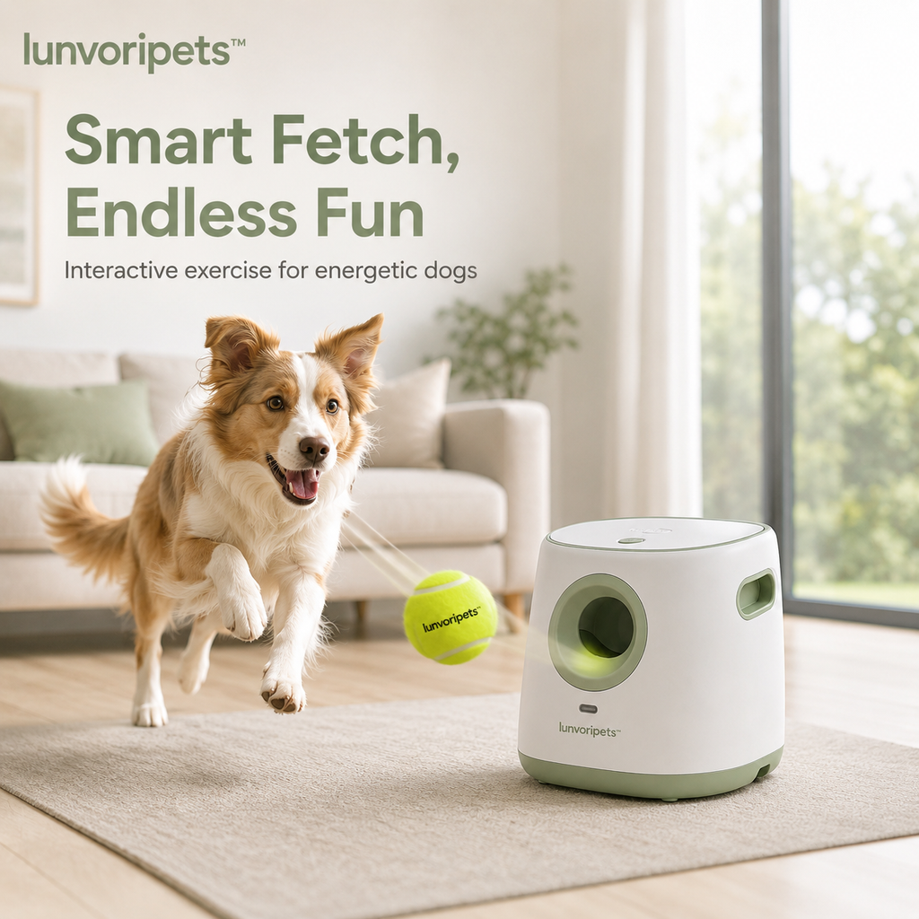 Lunvoripets™ Smart Automatic Dog Ball Launcher with 3 Distance Settings & Motion Sensor