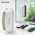 Lunvoripets™ Double-Sided Magnetic Aquarium Glass Cleaner with Interchangeable Cleaning Pads