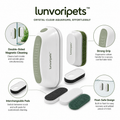 Lunvoripets™ Double-Sided Magnetic Aquarium Glass Cleaner with Interchangeable Cleaning Pads