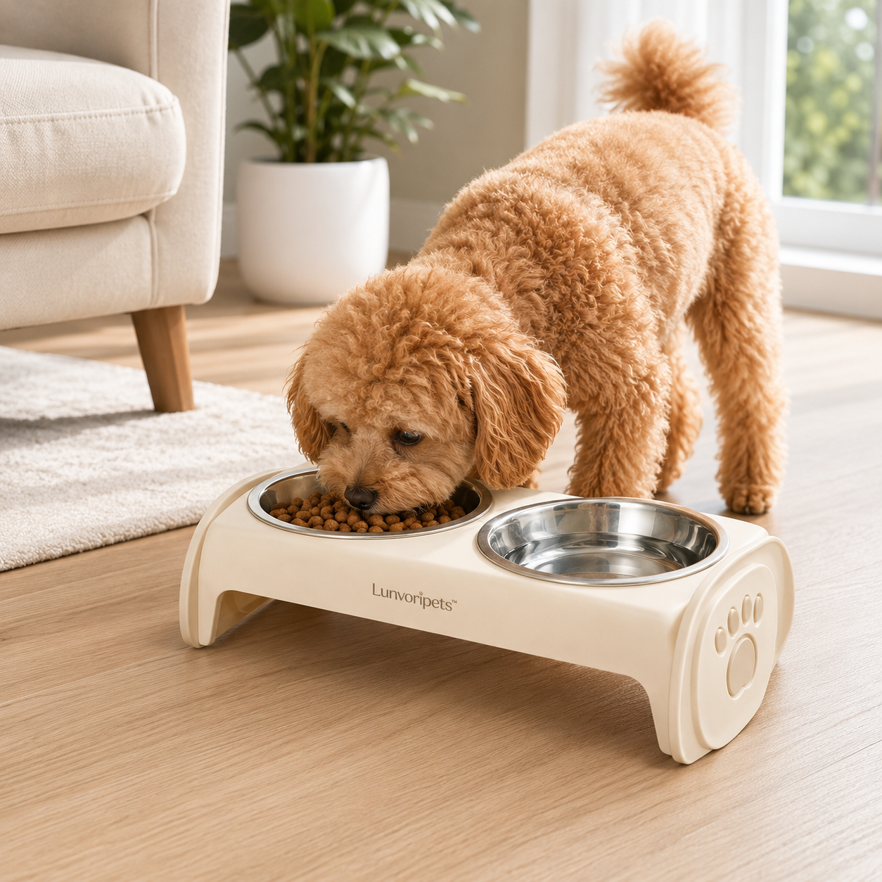 Lunvoripets™ Elevated Double Pet Feeding Bowl